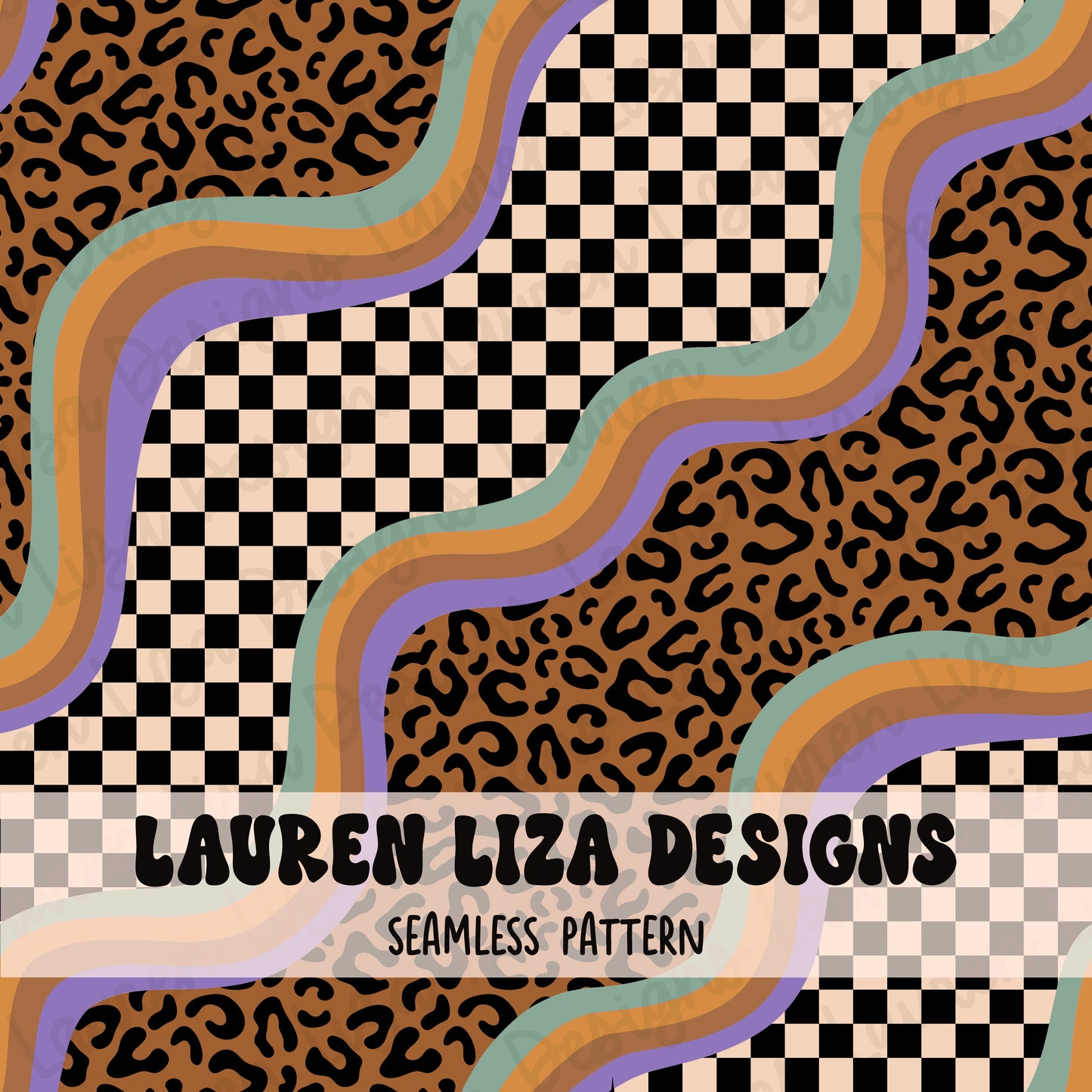 Boho Leopard Checkers