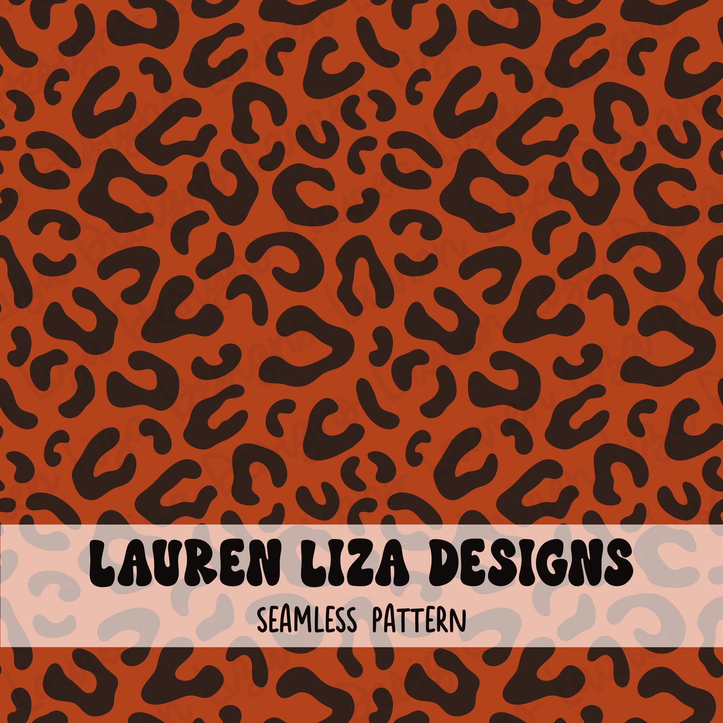 Burnt Orange Leopard (Coordinates with Autumn Patchwork with Heart)