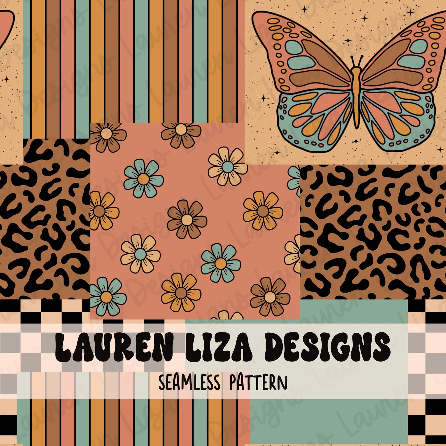LIMITED - Butterfly Leopard Patchwork 2