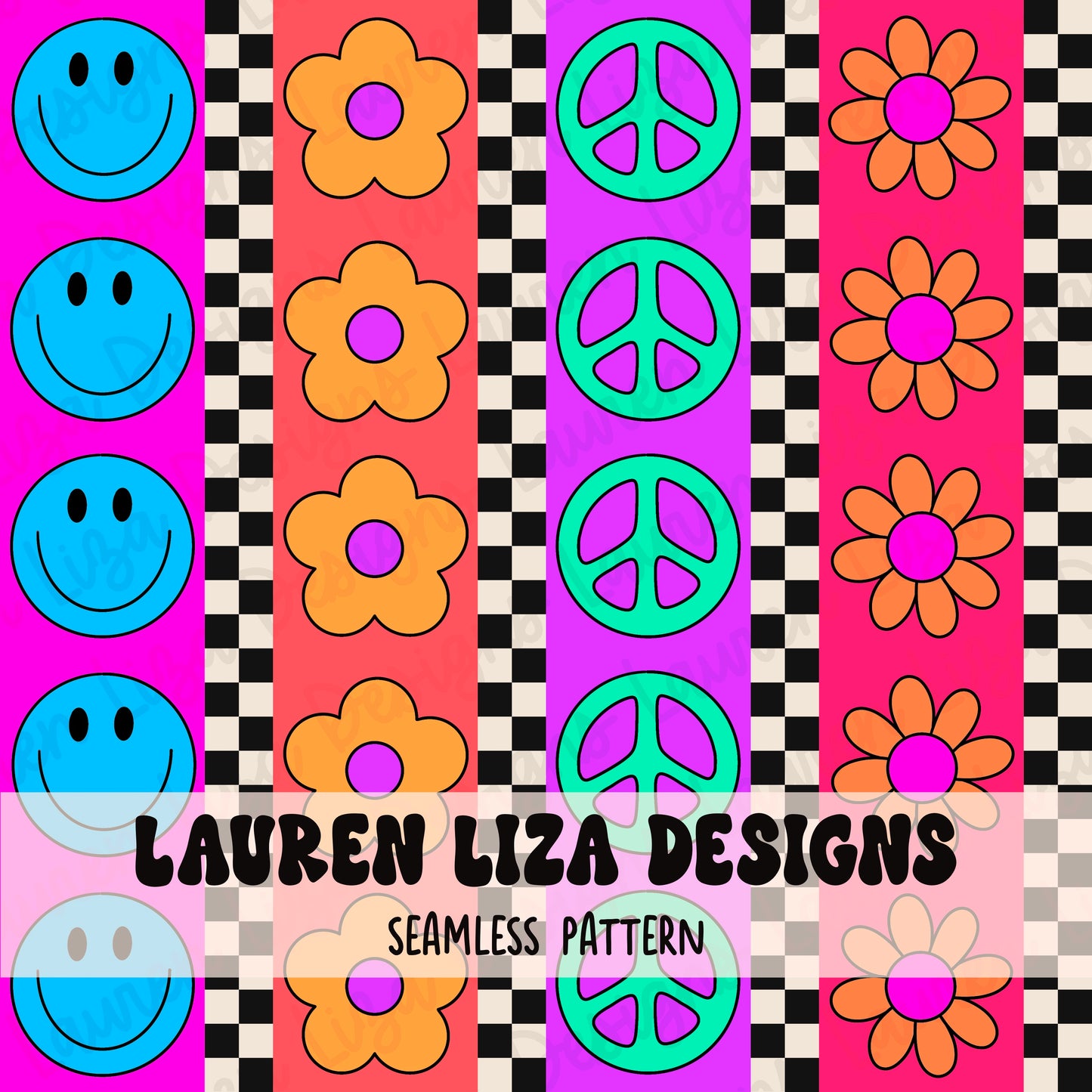 Checkered Retro Stripes 2