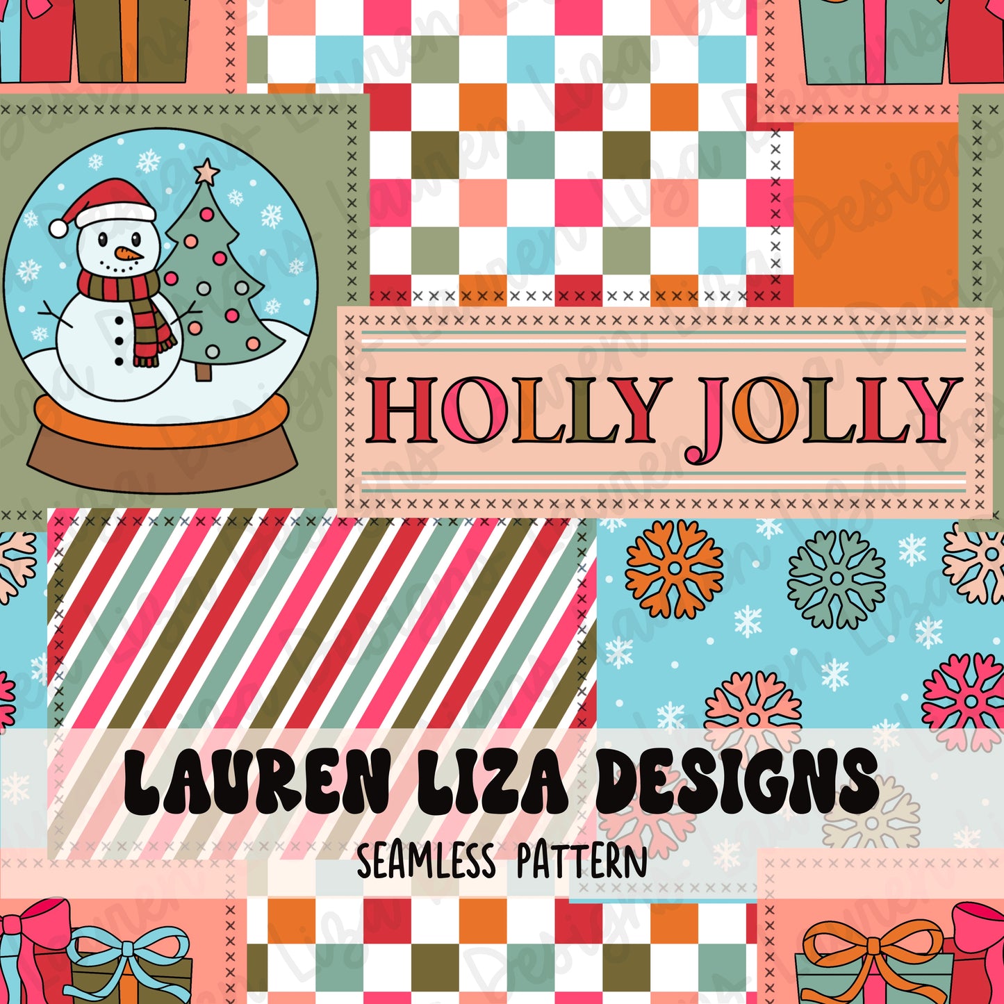 Christmas Patchwork with Snowglobe