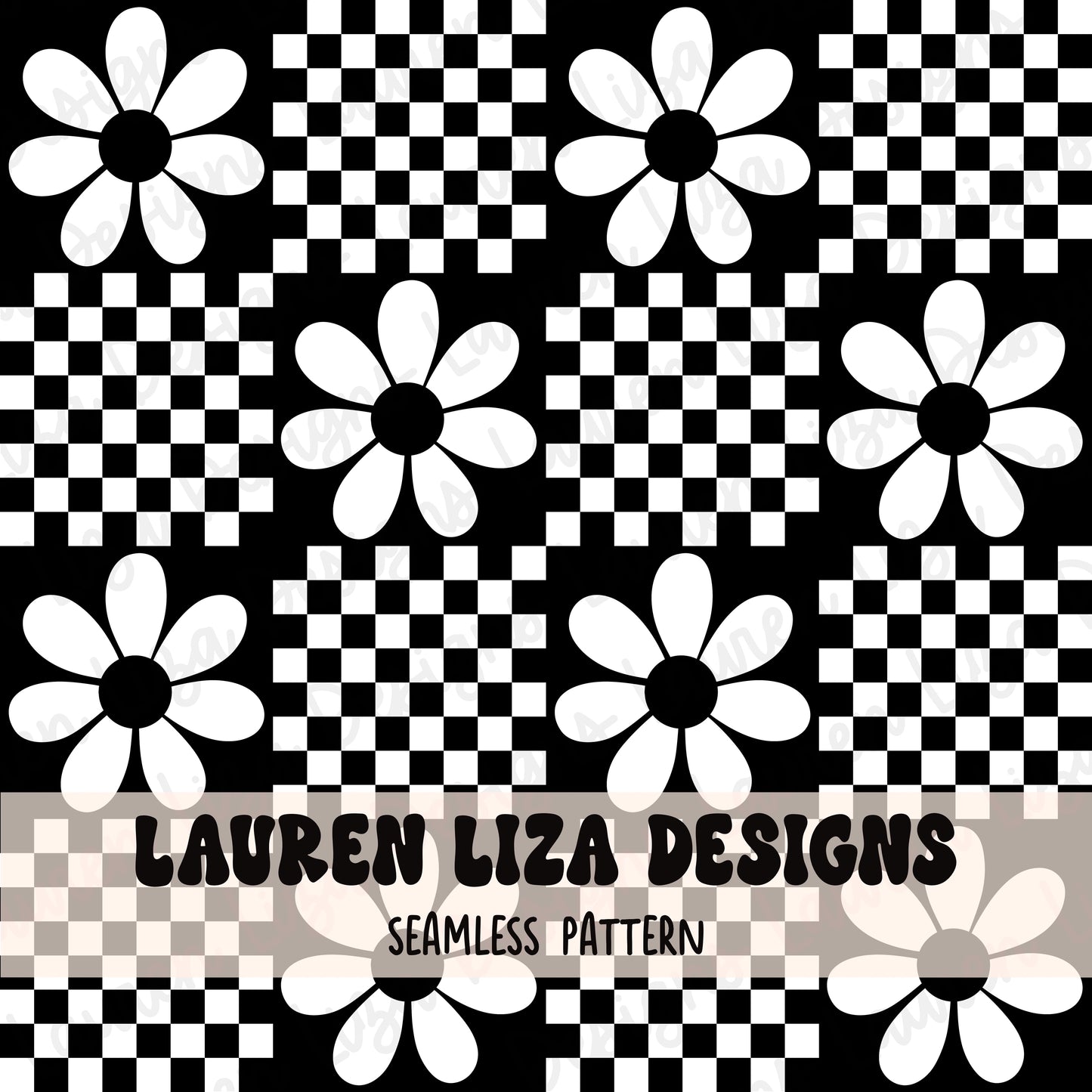 Daisy Black and White Checkers