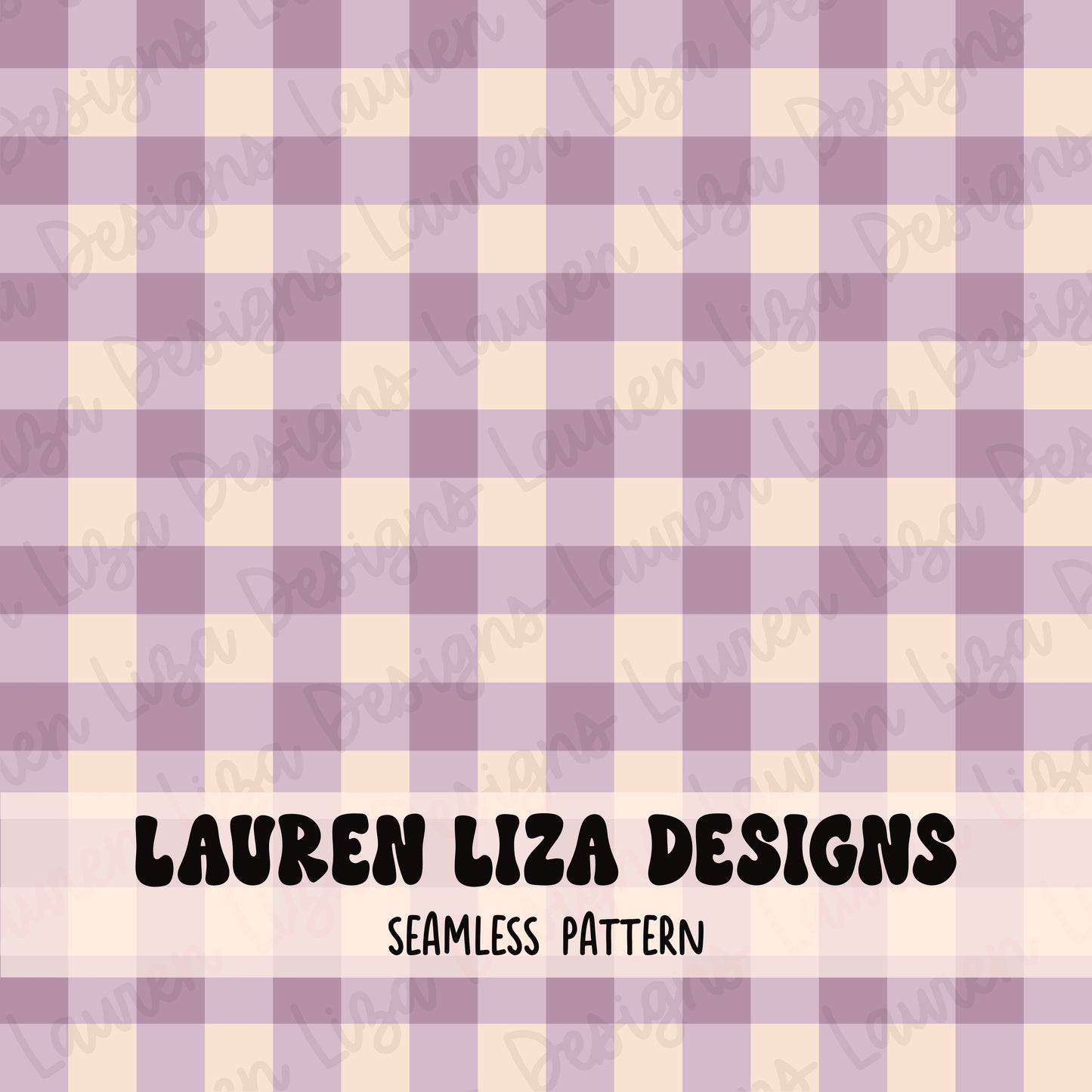 Dusty Purple Gingham (Coordinates with Autumn Wavy Stripes)