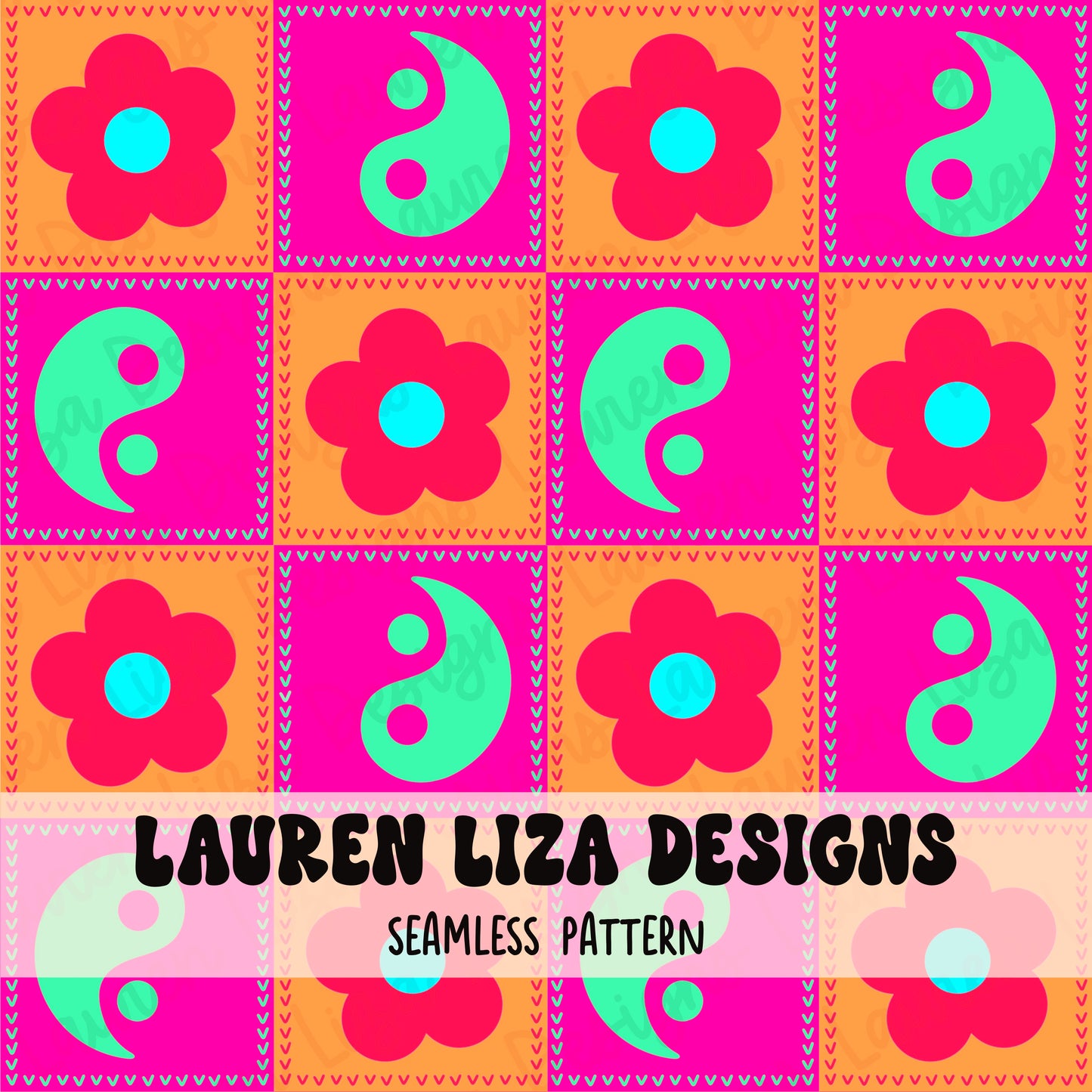 Neon Retro Checkers