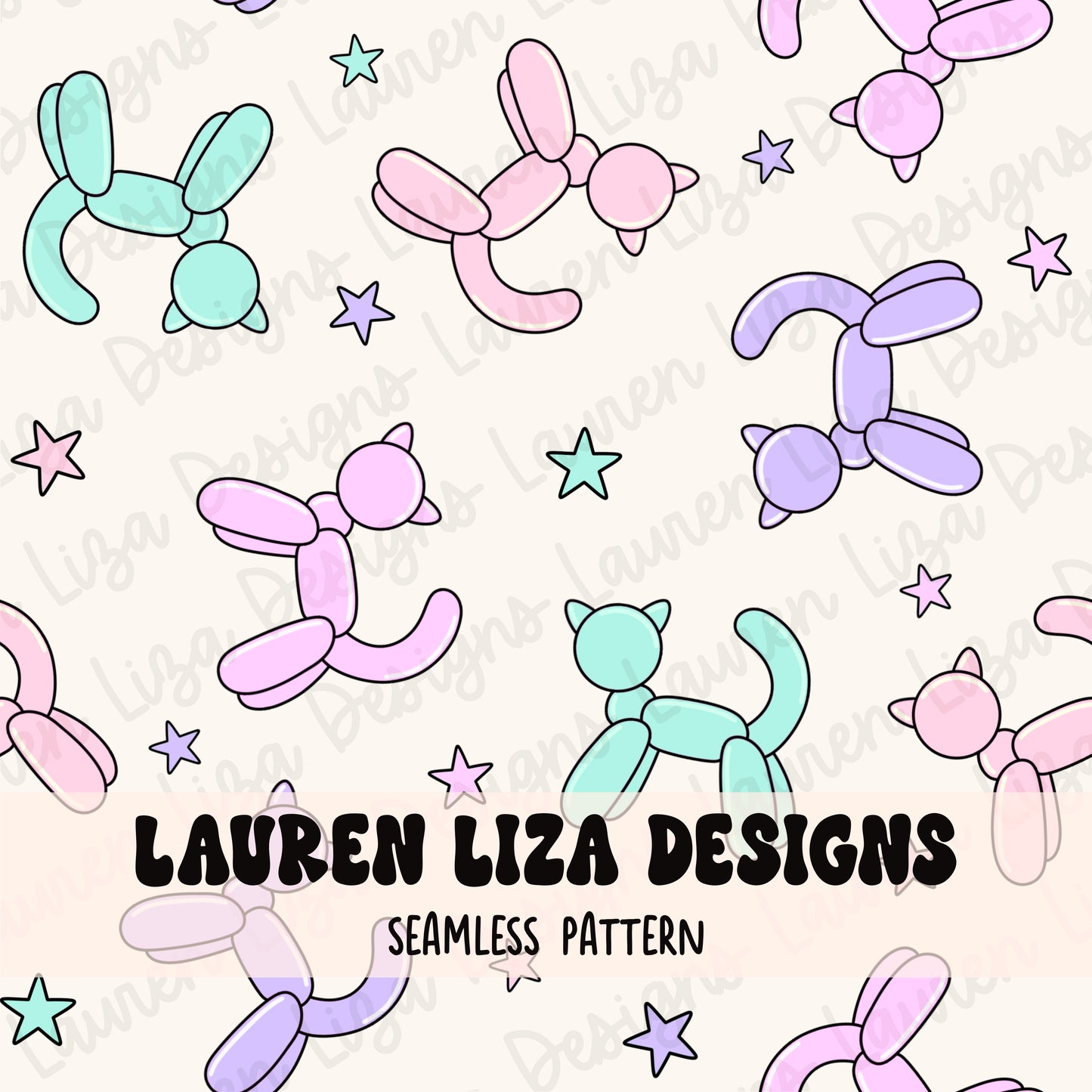 Pastel Balloon Kitties