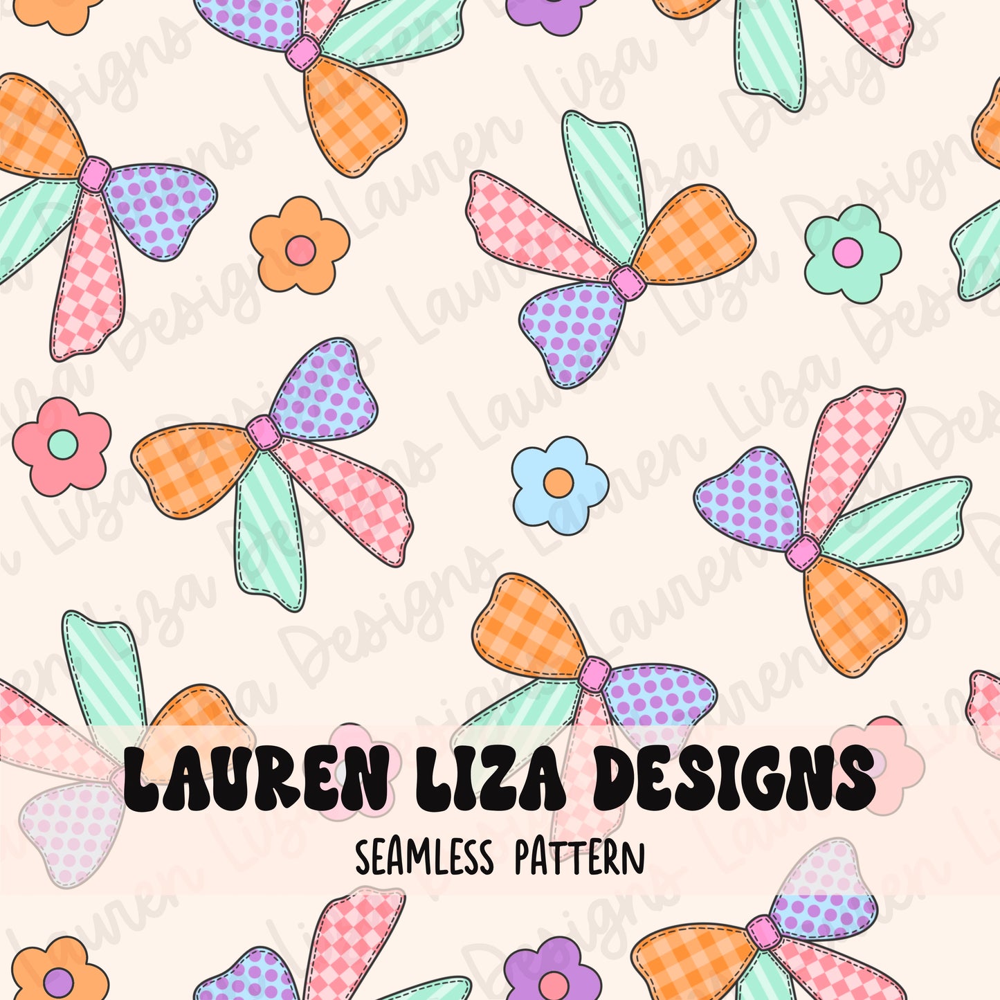 Patchwork Bows, Colorful