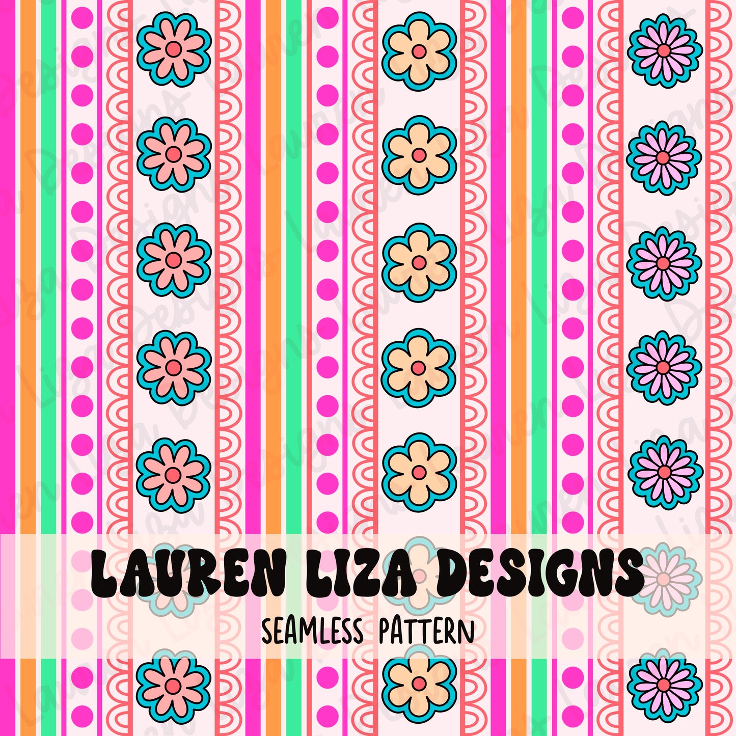 LIMITED - Retro Floral Stripes 2