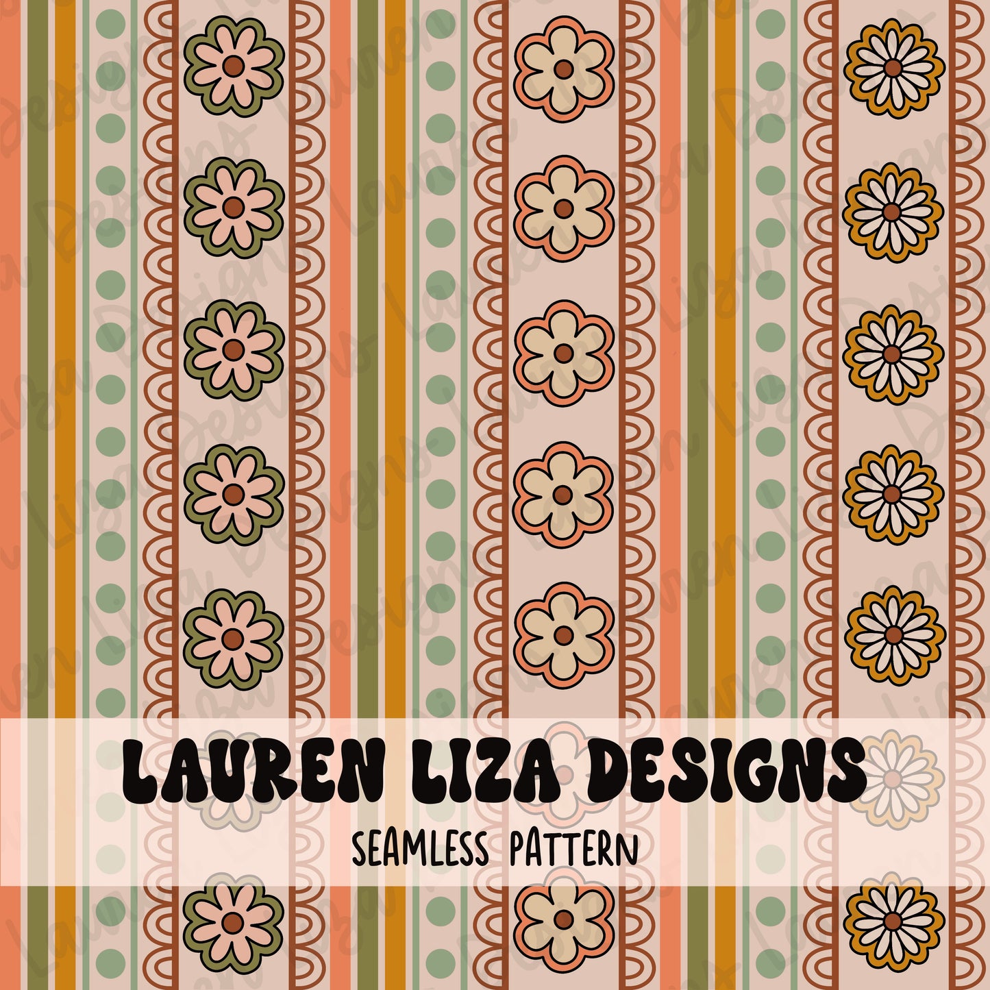 LIMITED - Retro Floral Stripes 4