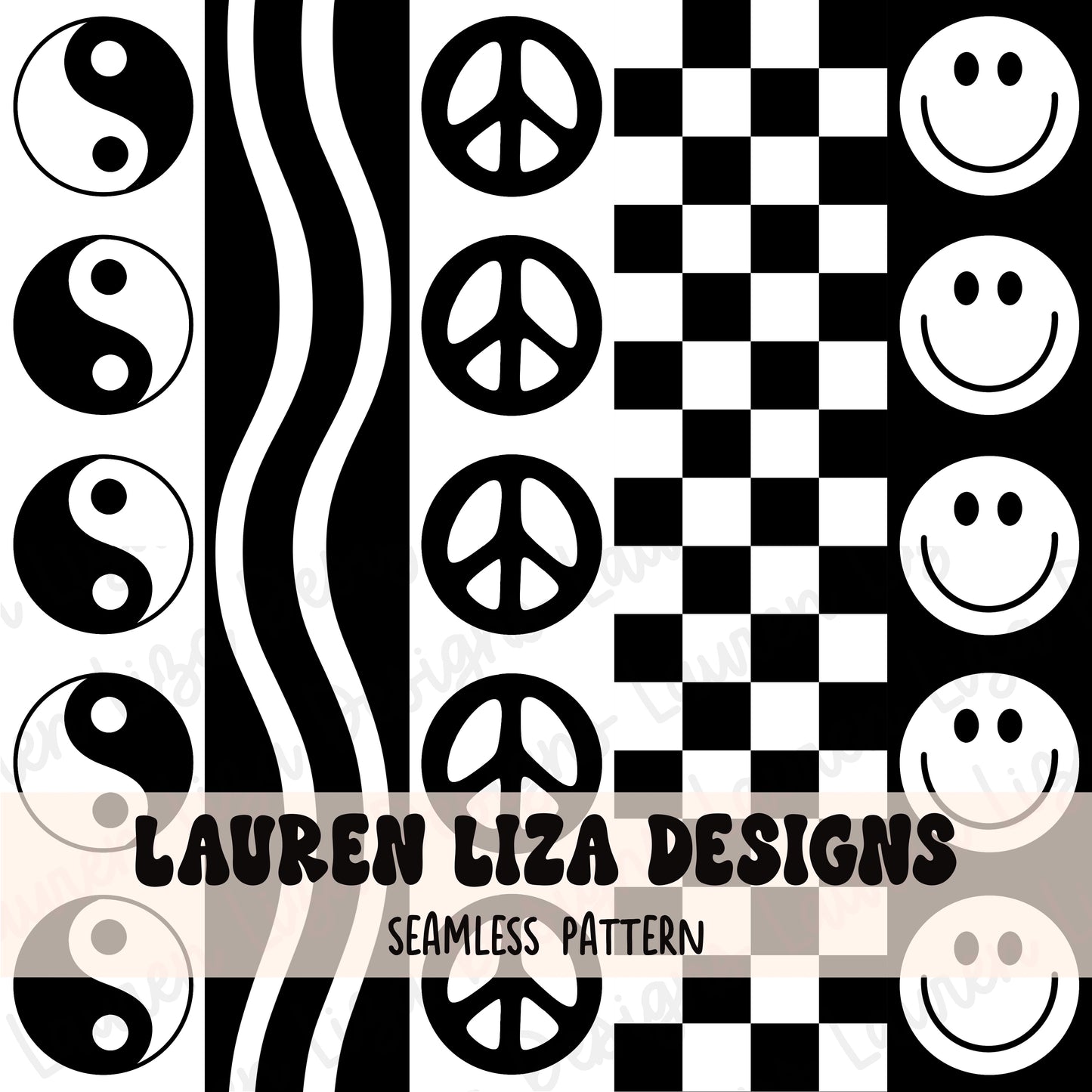 Retro Stripes - Black and White