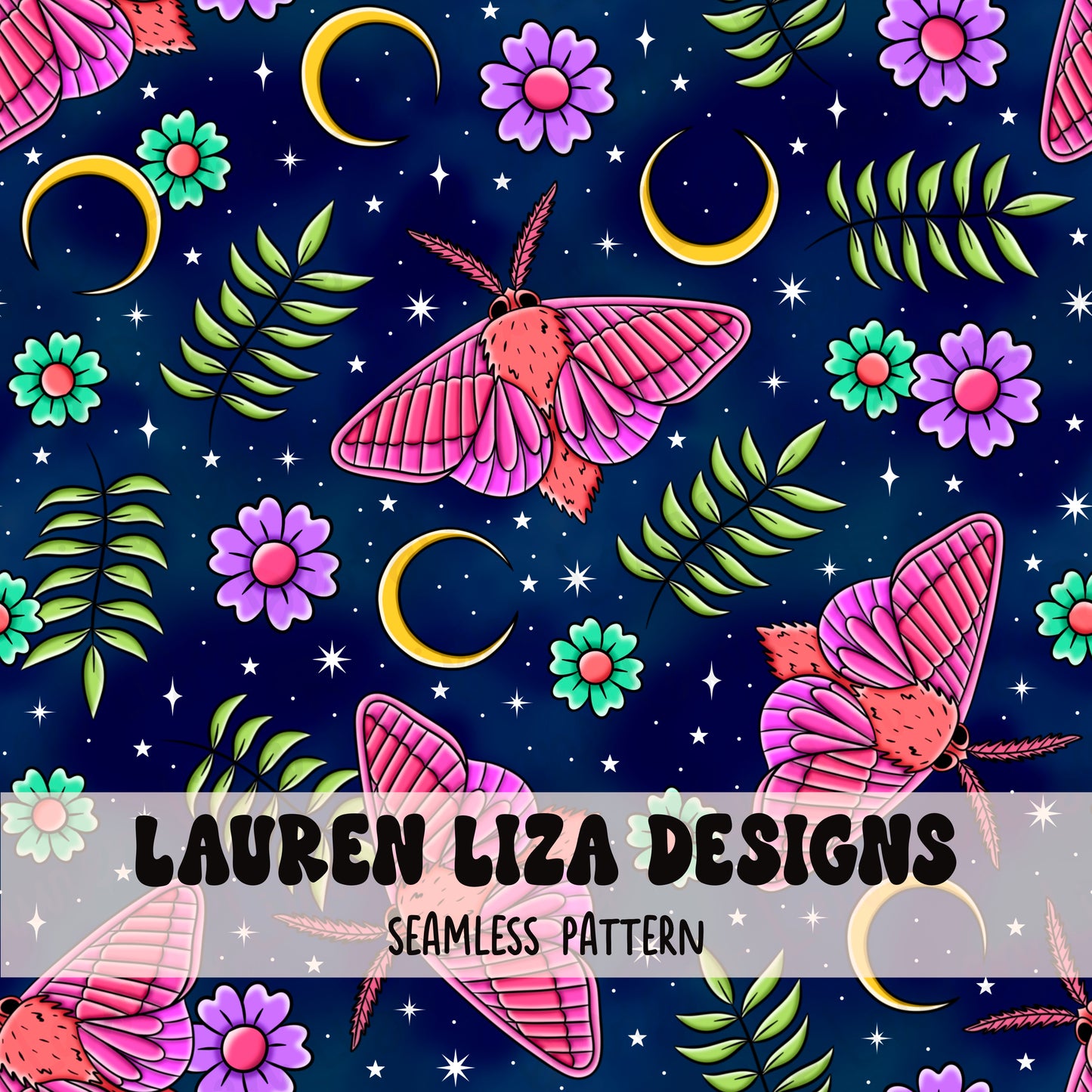 LIMITED - Tattoo Style Neon Moths