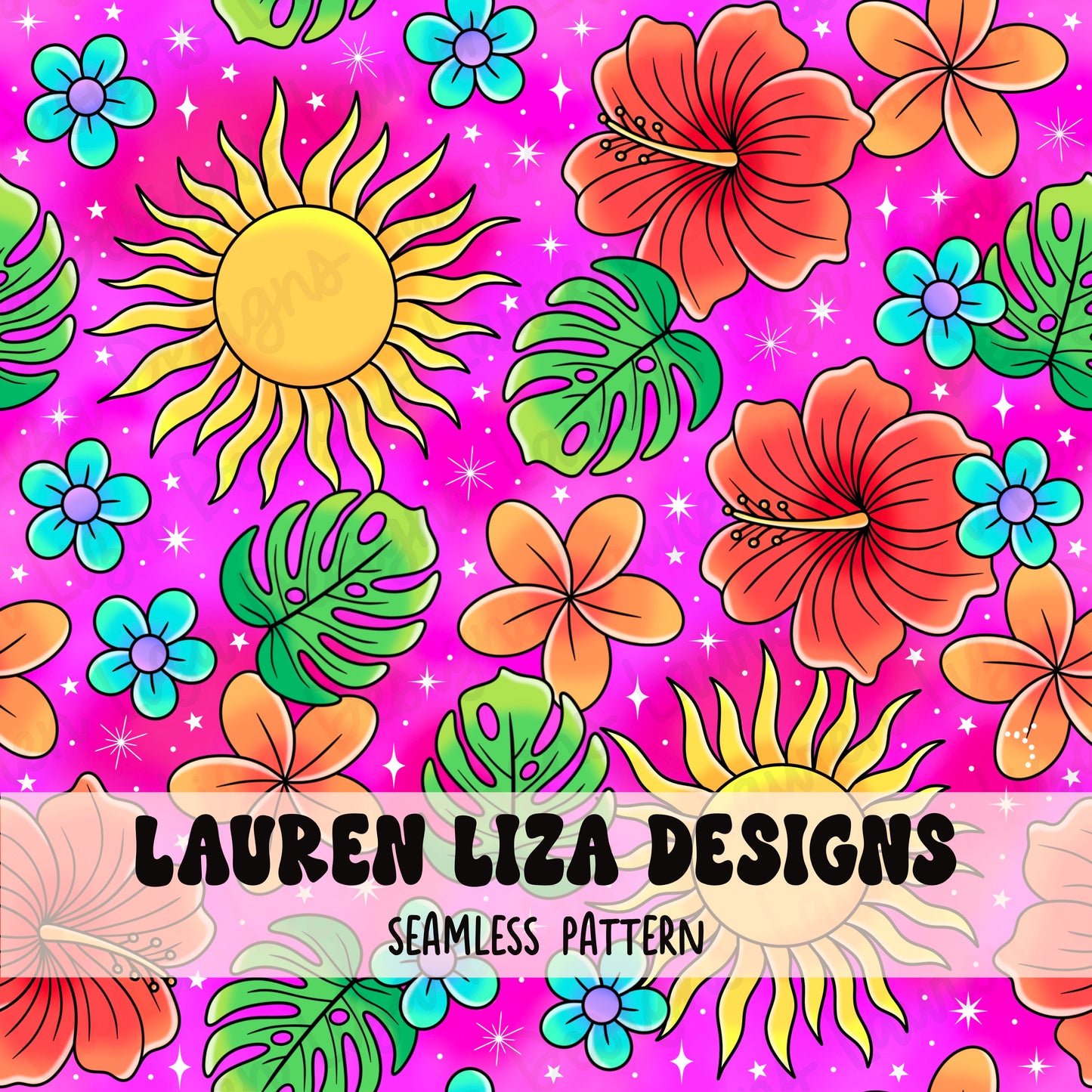 Tropical Floral and Suns