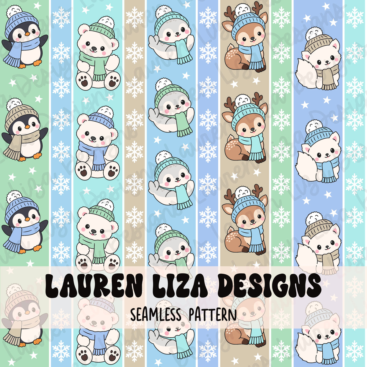Baby Winter Animals - Boy Version