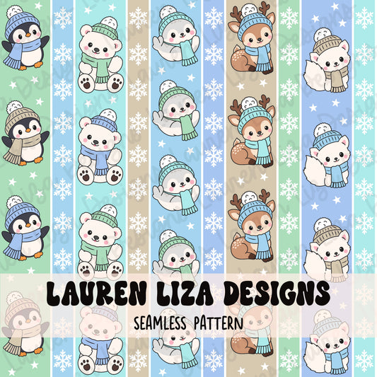 Baby Winter Animals - Boy Version