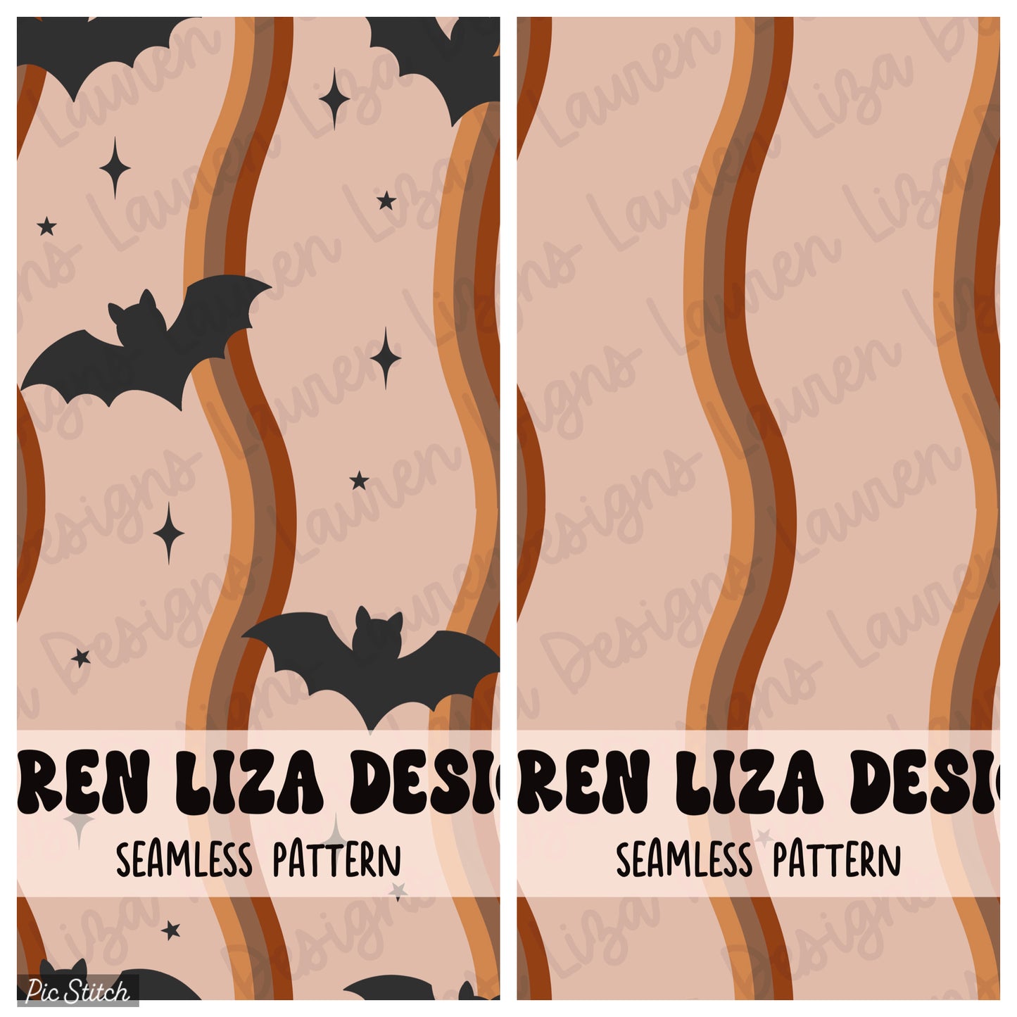BUNDLE - Bats on Wavy Stripes + Wavy Stripes Coordinate