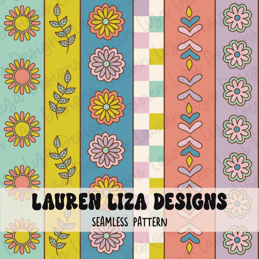 Boho Patchwork Stripes - Spring, 1