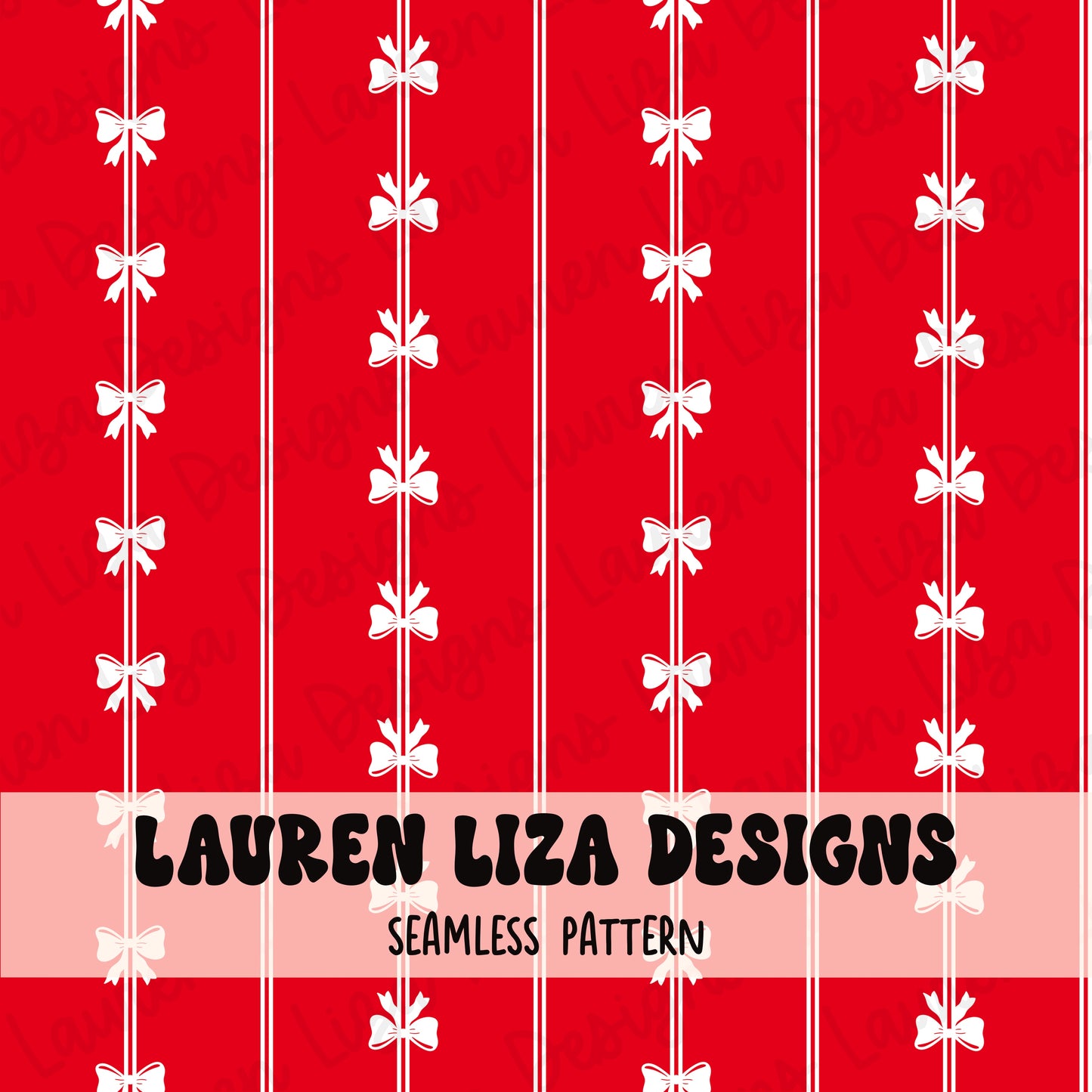 Bow Stripes - Red