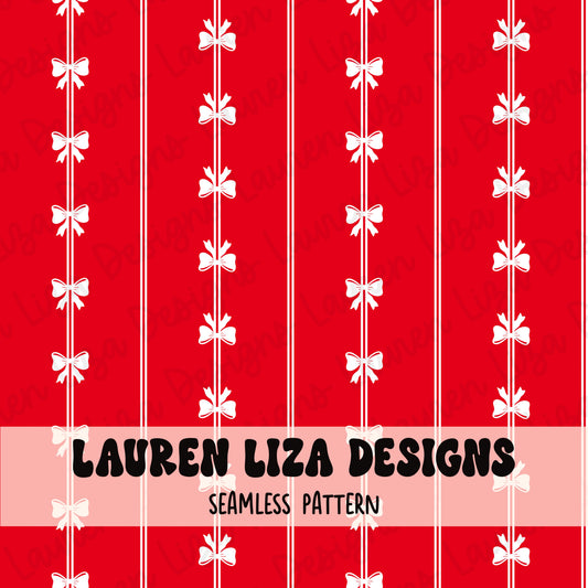 Bow Stripes - Red