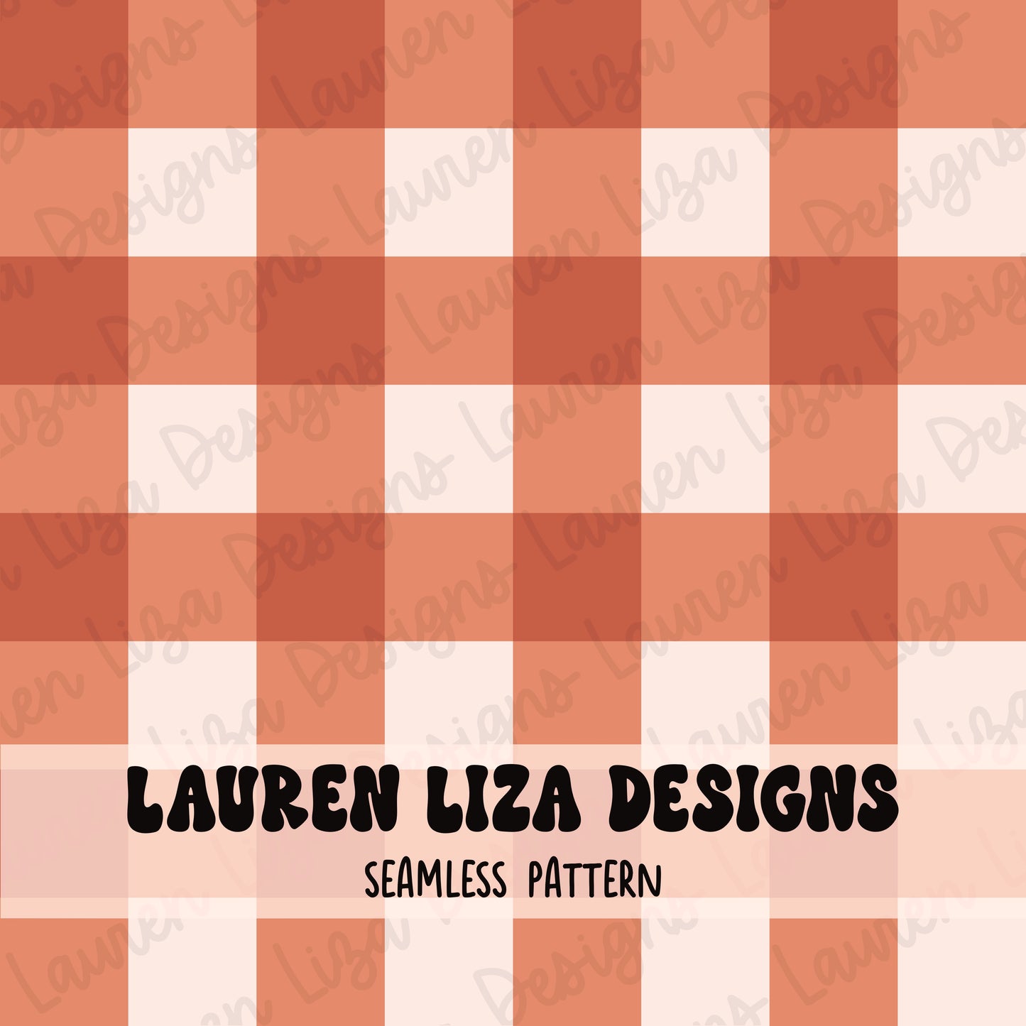 Burnt Orange Gingham (Coordinate for Patchwork Ghost)