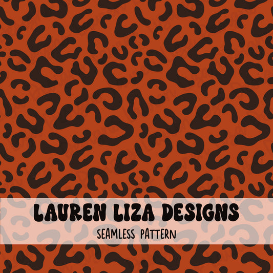 Burnt Orange Leopard (Coordinates with Autumn Patchwork with Heart)