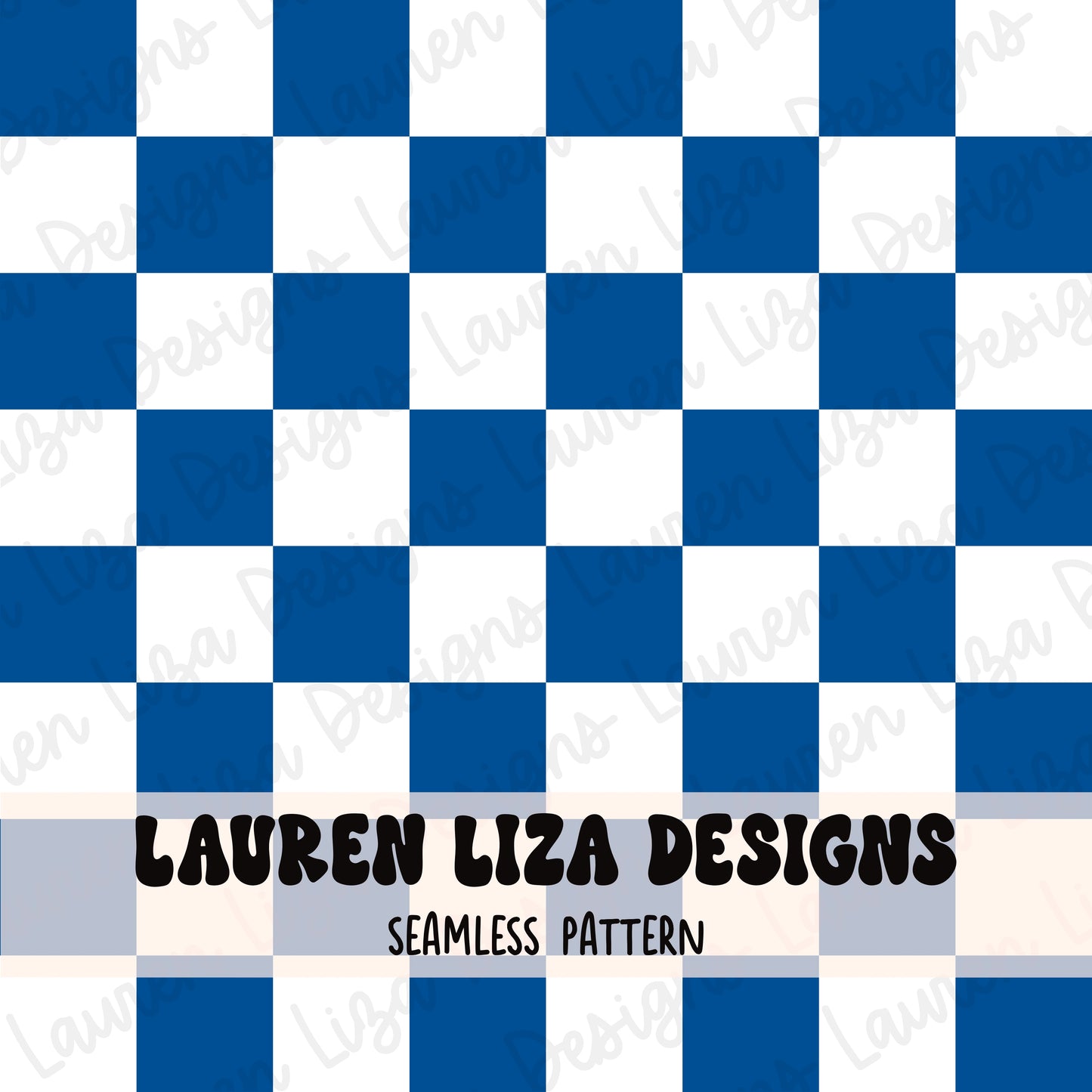 Checkers - Blue and White