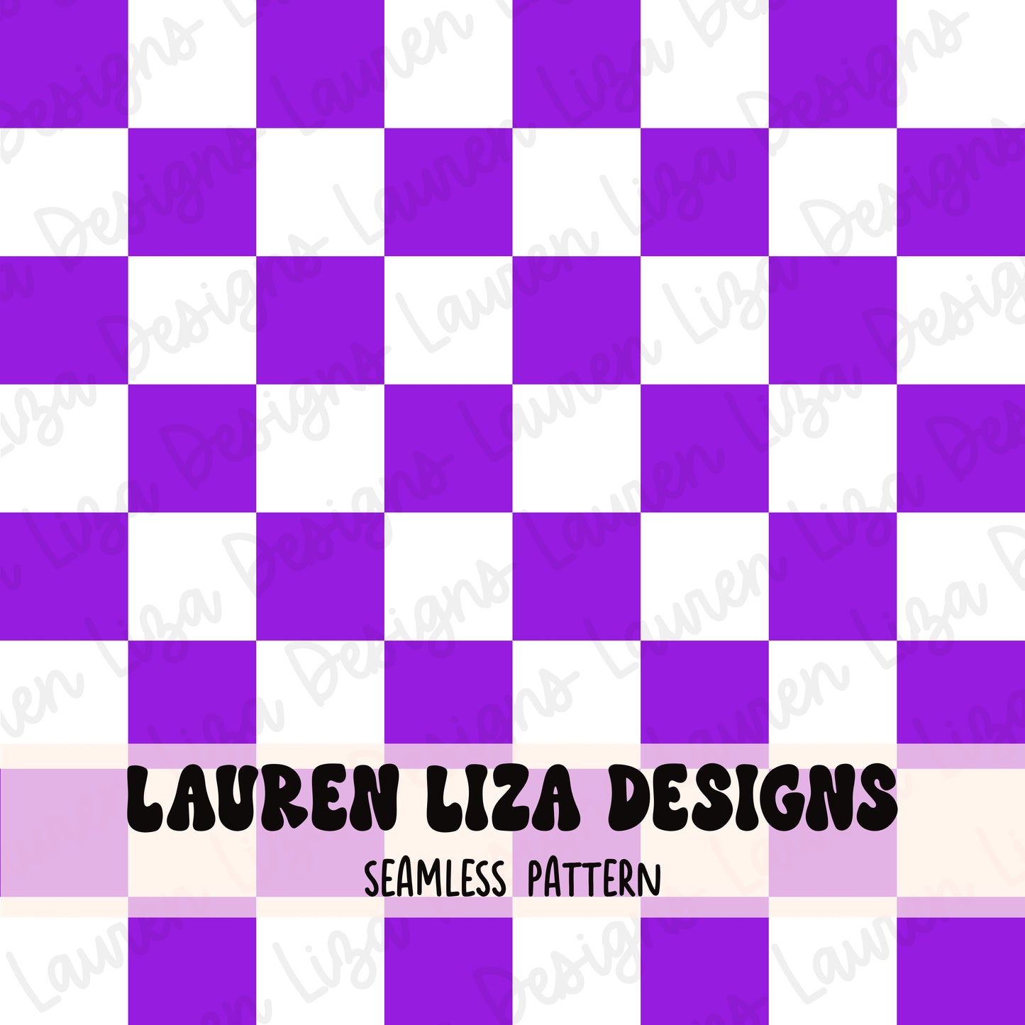 Checkers - Purple and White