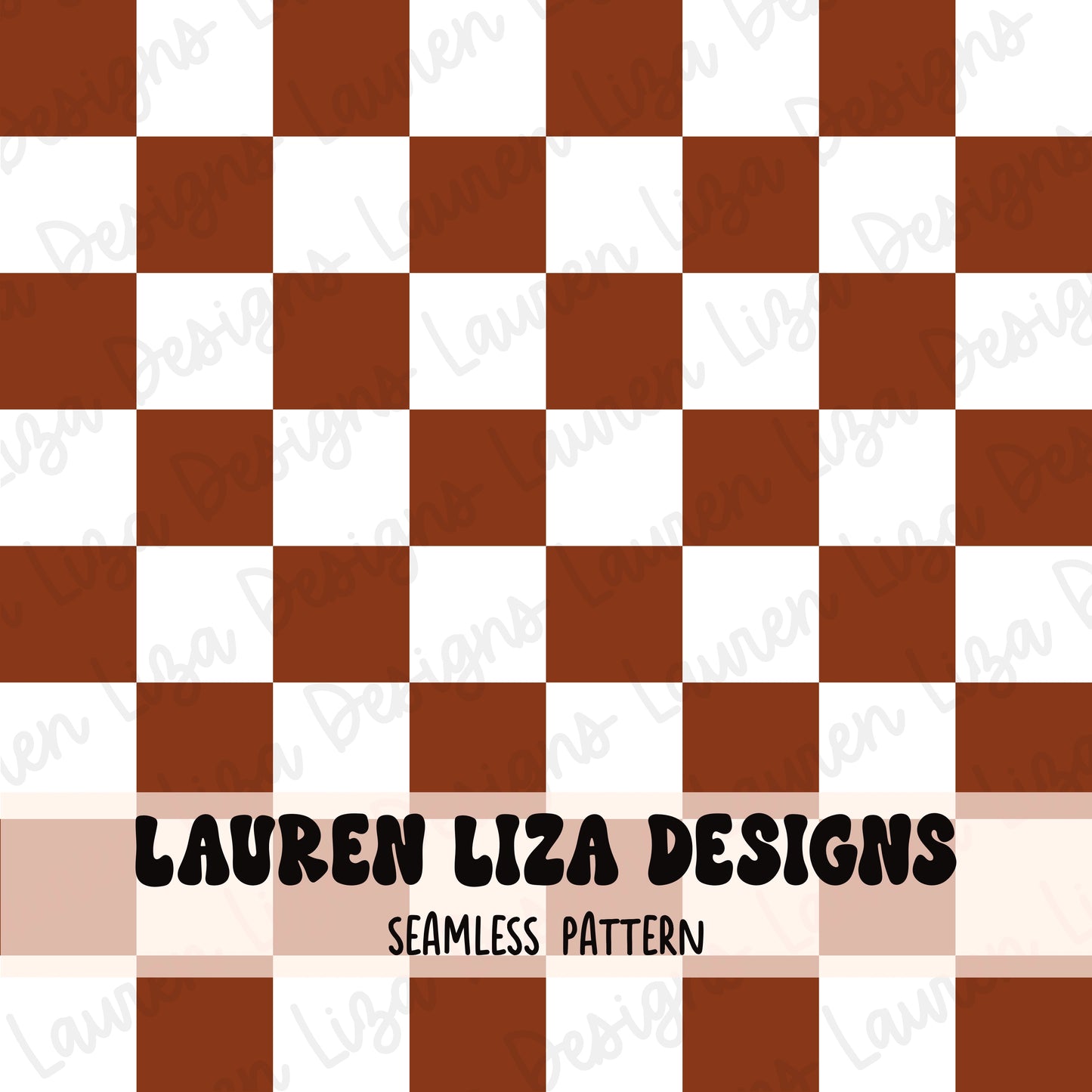 Checkers - Rust and White