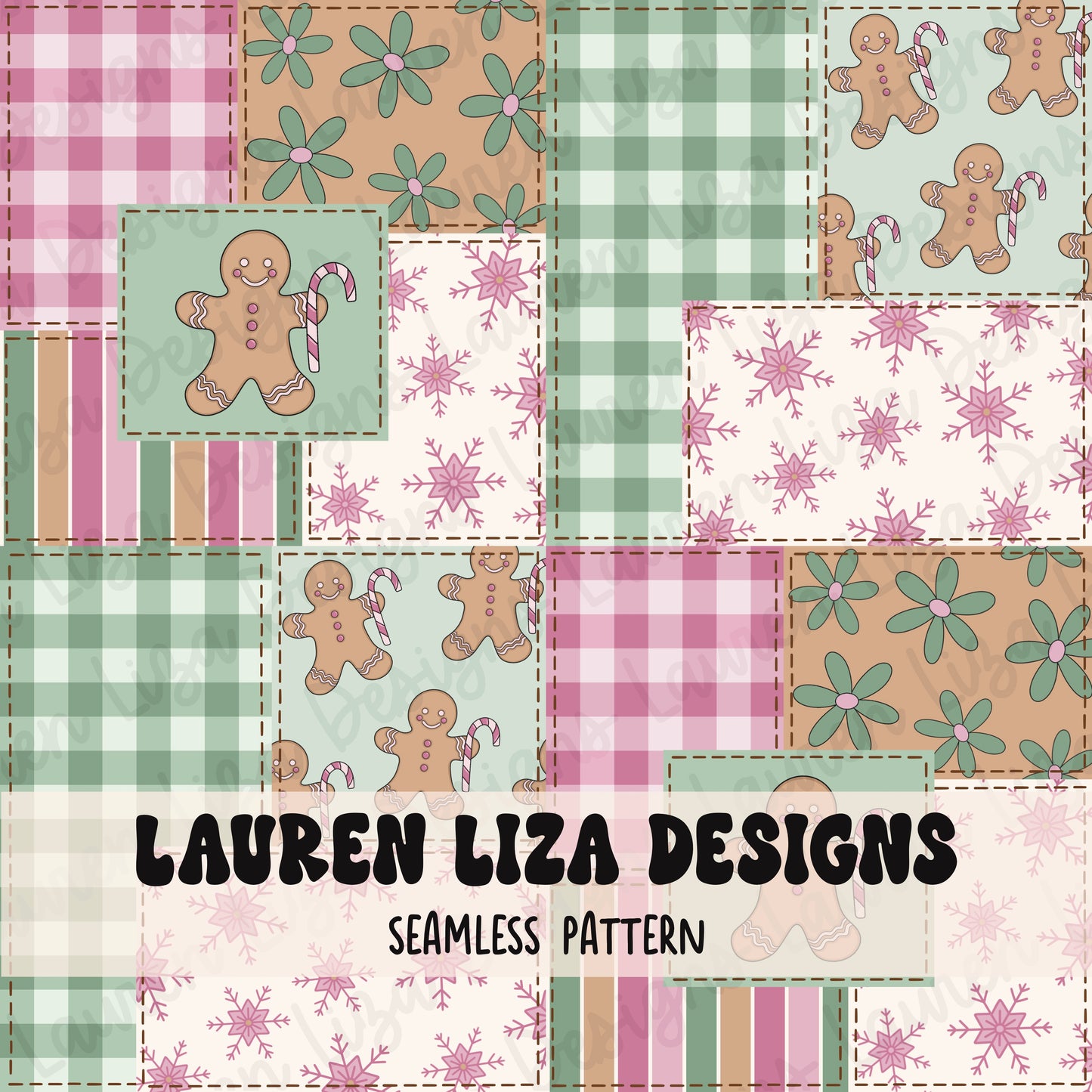 Pink Christmas Patchwork