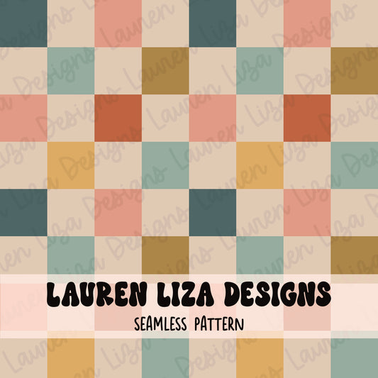 Coordinating Checkers (coords with Thick Autumn Stripes)