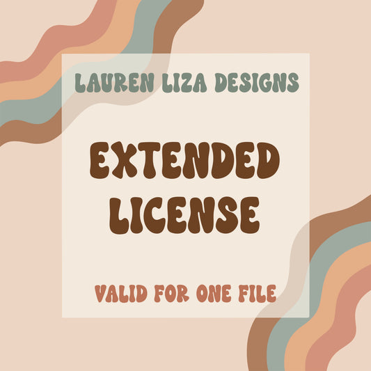 Extended Commercial License for any ONE pattern in Lauren Liza Designs shop