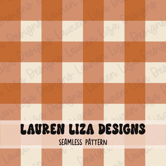 Gingham - Burnt Orange