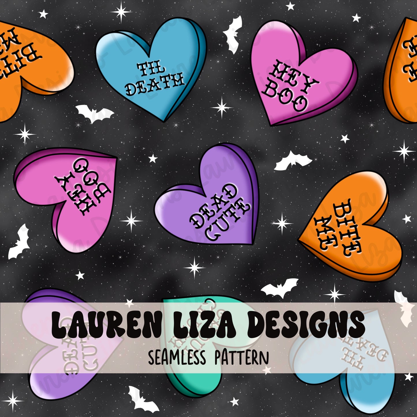 Tattoo Halloween Candy Hearts