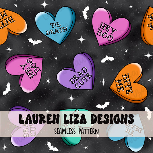 Tattoo Halloween Candy Hearts