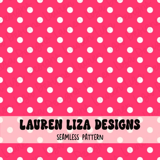 Hot Pink Polka Dots (Coordinates with Thanksgiving Girl Turkey)
