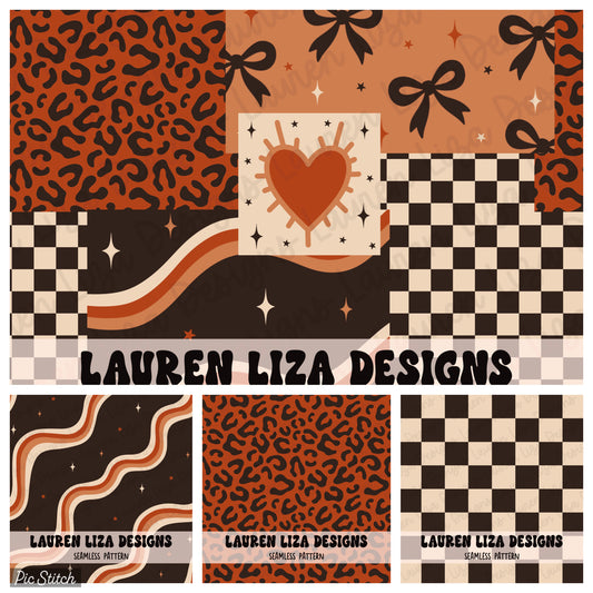BUNDLE - Autumn Patchwork with Heart and 3 Coordinates