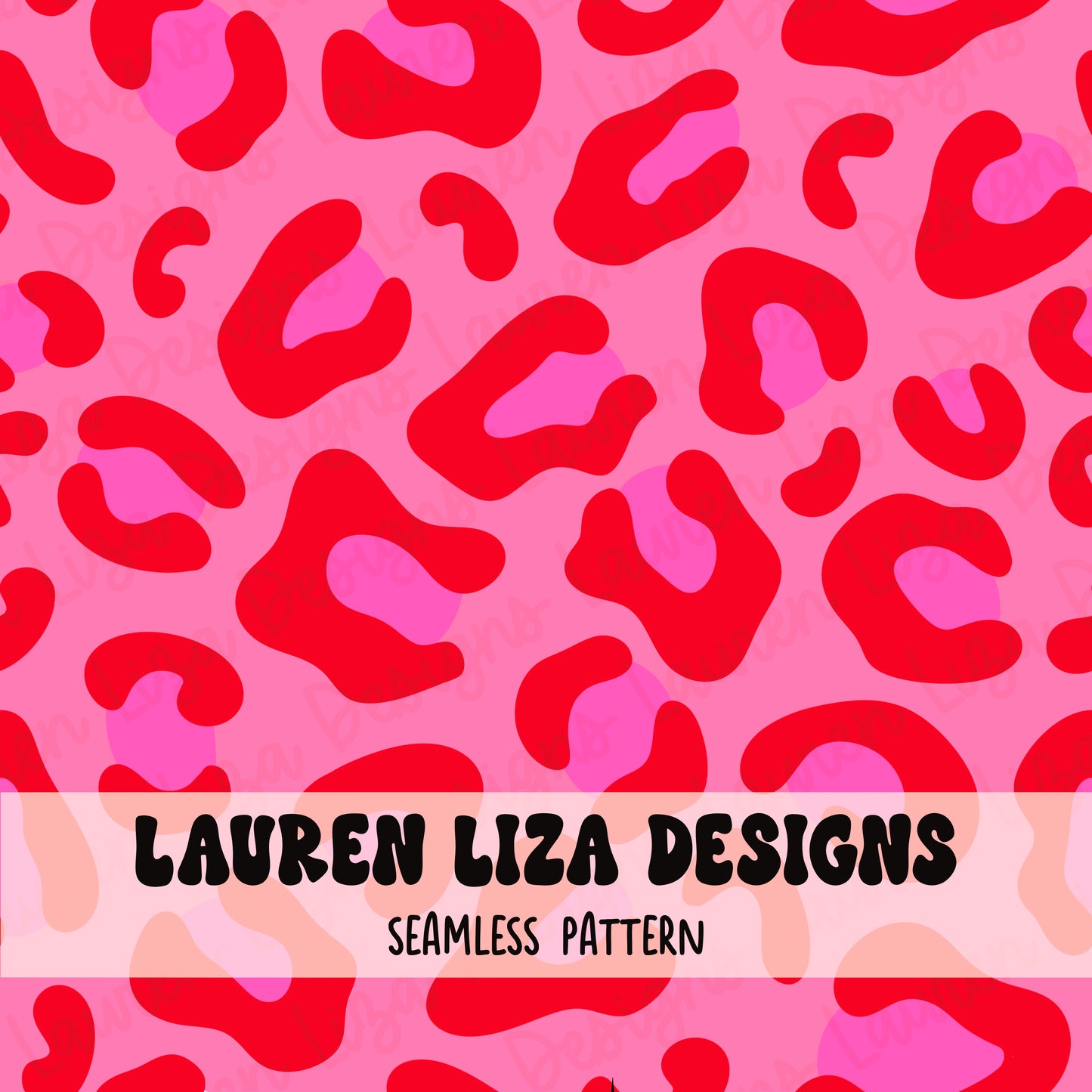 Red and Hot Pink Leopard