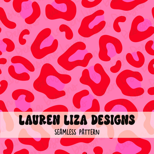 Red and Hot Pink Leopard