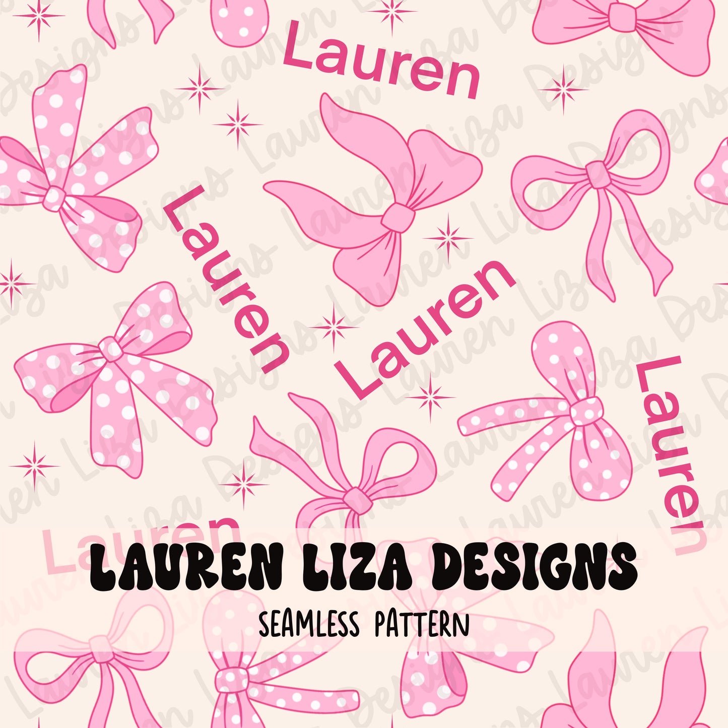 Name File - Pink Coquette Bows