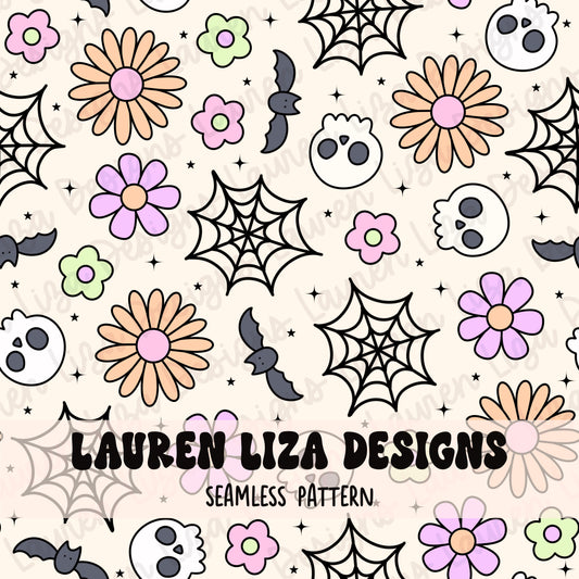 Pastel Halloween Floral