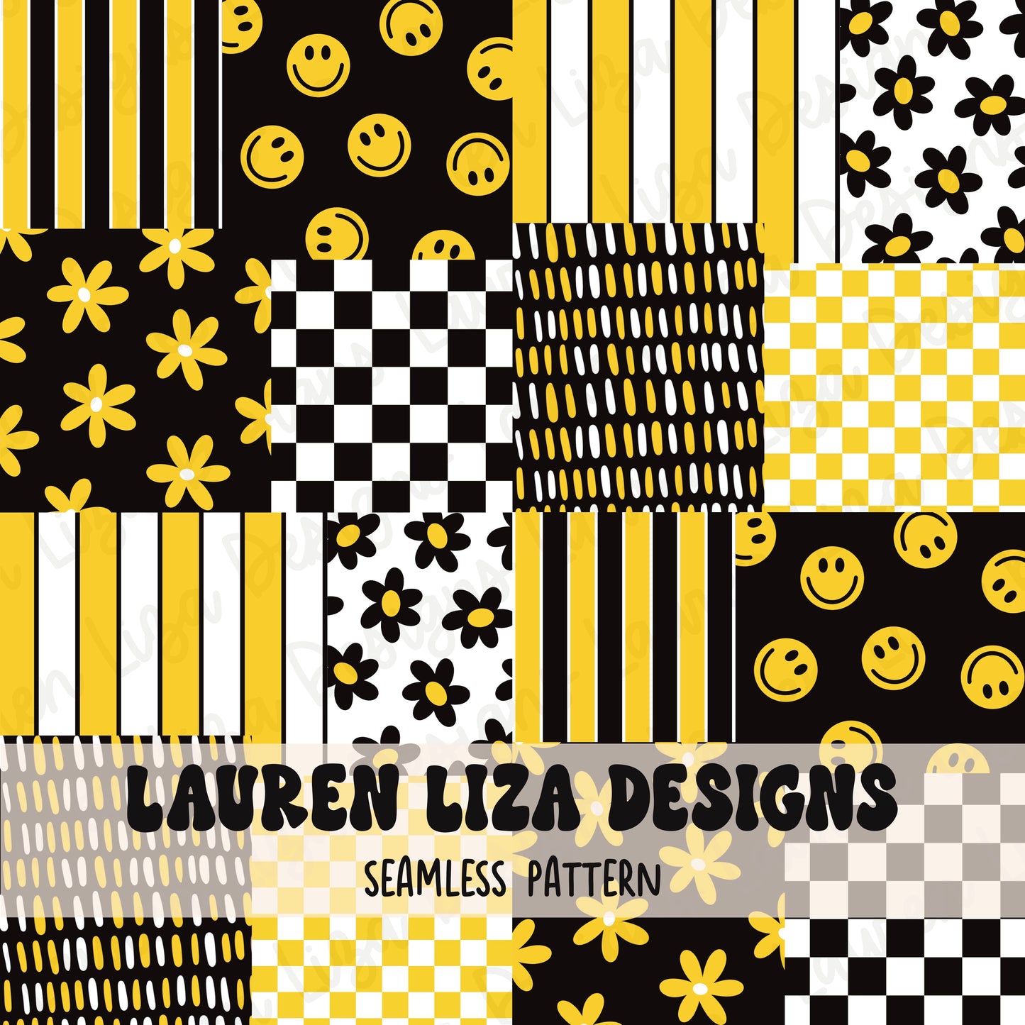 Patchwork Black and Yellow