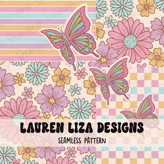 Patchwork Floral Butterflies