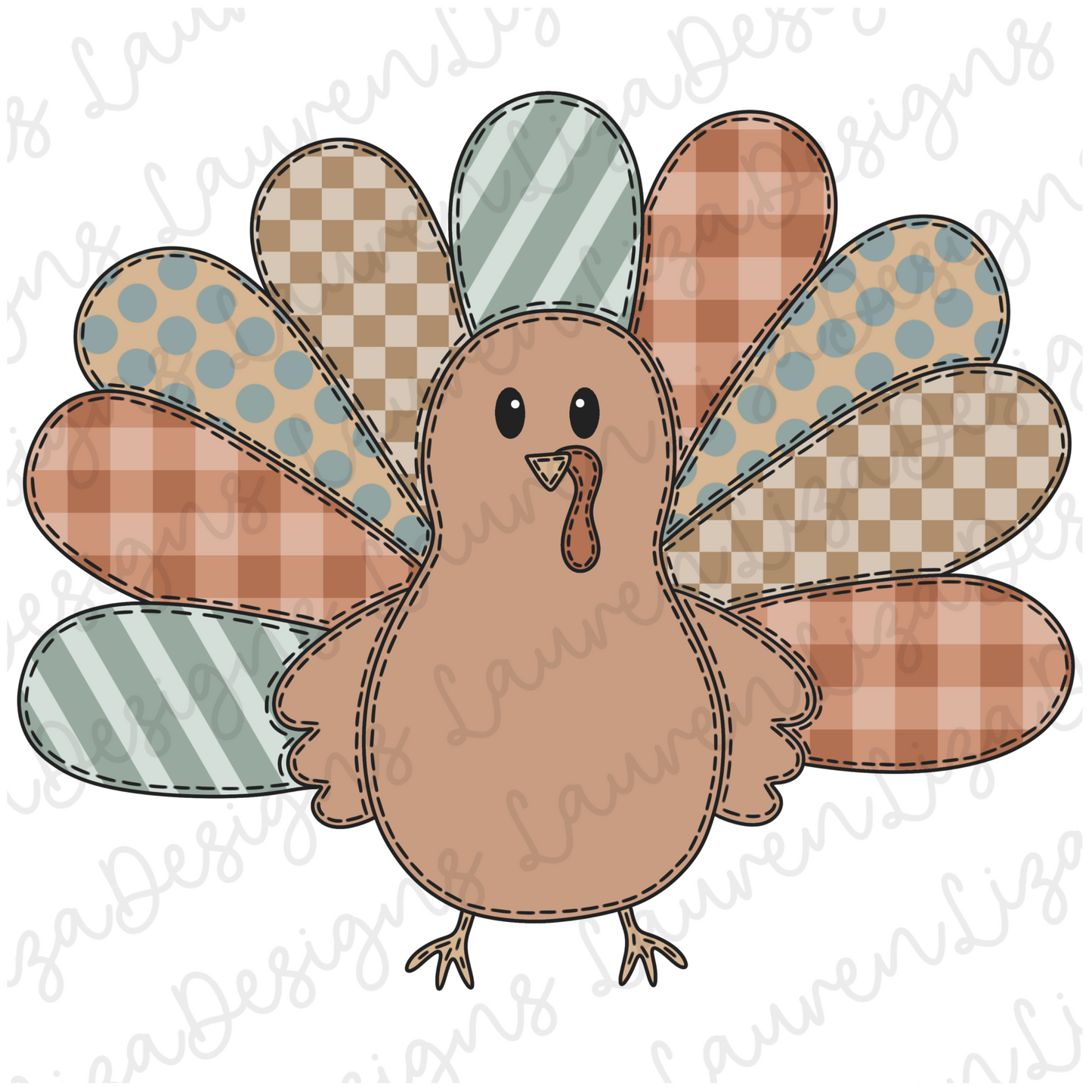 Patchwork Turkey PNG, Thanksgiving