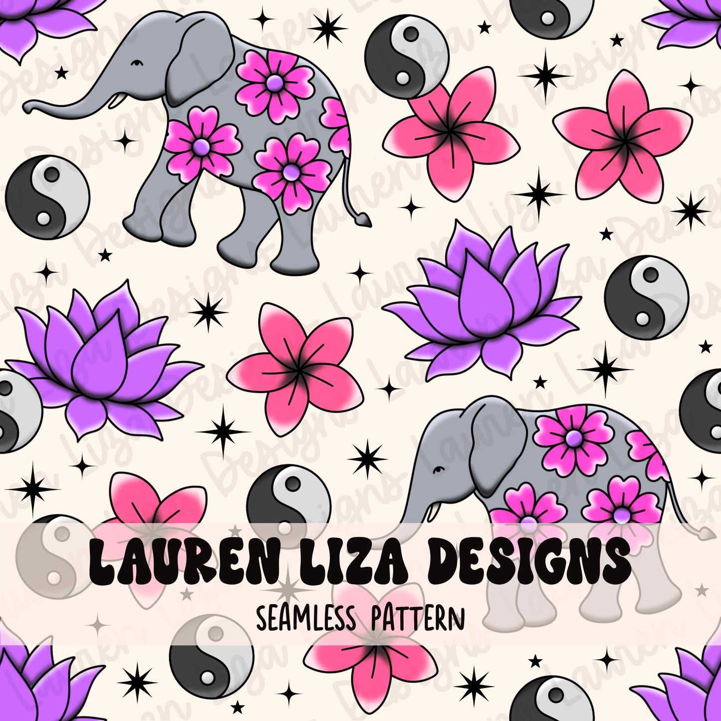 Tattoo Style Elephants