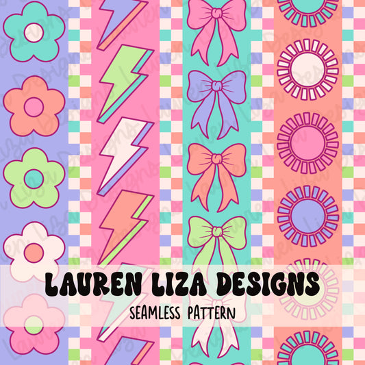 Thick Pastel Retro Stripes