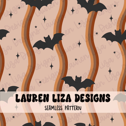Bats on Wavy Stripes